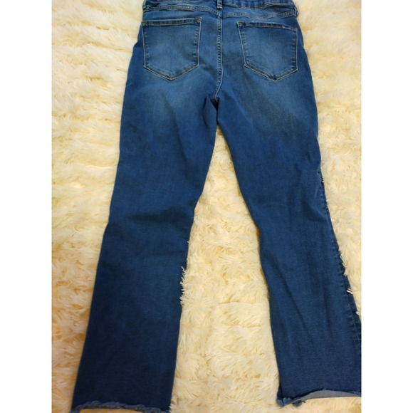 Women Free People Blue Distress bottom Jeans Size 31 - Picture 2 of 3